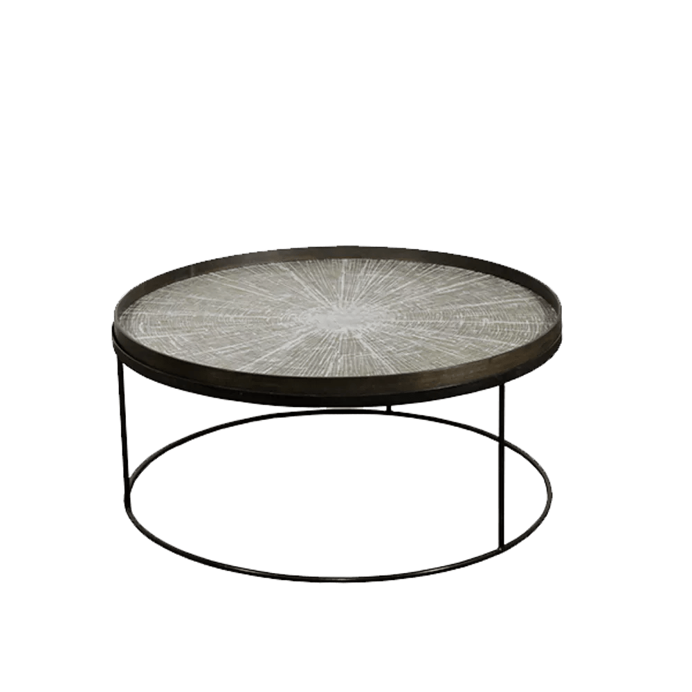 Ethnicraft Round Tray Table XL Low Ambertree